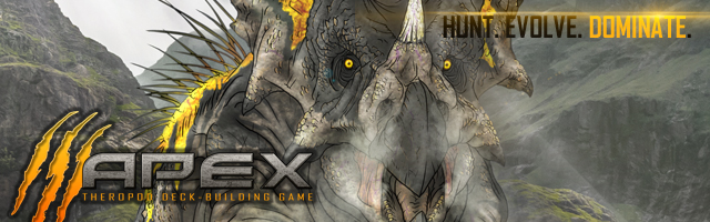 Apex Theropod Deck-Building Game Banner